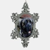 maïskorrel tin sneeuwvlok ornament (Links)