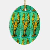 maïskreeft groene versiering keramisch ornament (Rechts)