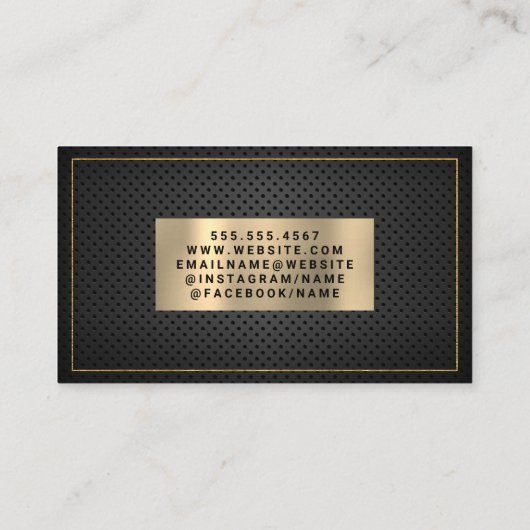 Maison à main | Carte de visite de maillage perfor (Dos)