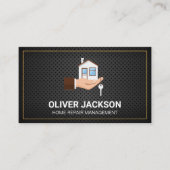 Maison à main | Carte de visite de maillage perfor (Devant)