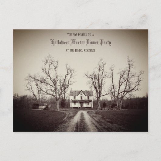 Maison ancienne hantée sur mesure Invitation Hallo (Devant)