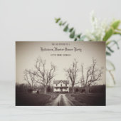 Maison ancienne hantée sur mesure Invitation Hallo (Debout devant)