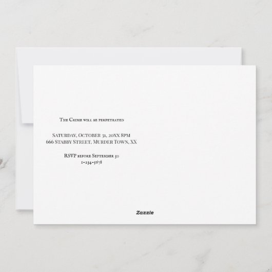 Maison ancienne hantée sur mesure Invitation Hallo (Dos)