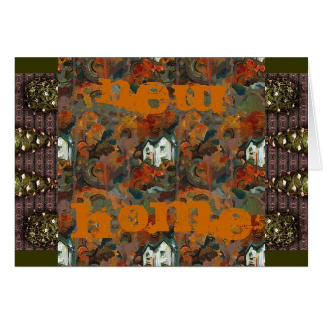 Maison Blanche et arbres d'automne (Devant horizontal)