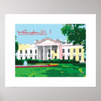 Maison Blanche - Poster numérique Cool Washington