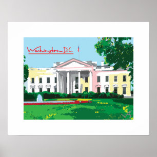 Maison Blanche - Poster numérique Cool Washington