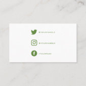 Maison boutique plante, carte verte de fidélité mo (Dos)