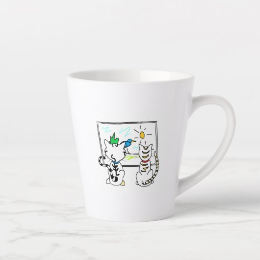 Maison Chat, Grange Chat - tasse latte (Droite)