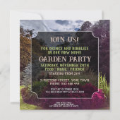 Maison Chauffant Colorée Jardin Invitation (Dos)