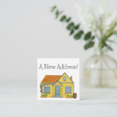 Maison couleur aquarelle Nouvelle carte d'adresse (Debout devant)