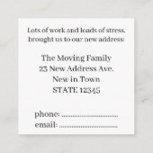 Maison couleur aquarelle Nouvelle carte d'adresse (Dos)