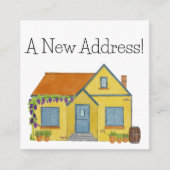 Maison couleur aquarelle Nouvelle carte d'adresse (Devant)