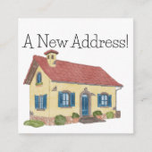 Maison couleur aquarelle Nouvelle carte d'adresse (Devant)