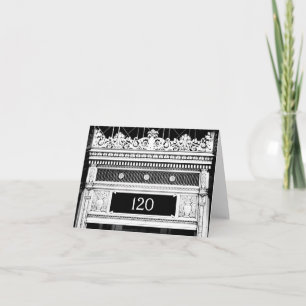 Maison d'art Carte pour notes-architecture Vintage