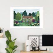 Maison de campagne anglaise Grande impression (Bureau à domicile)