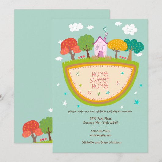 Maison de chalet Faire-part mobile (Devant / Derrière)