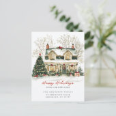 Maison de charme Noël faire-part de déménagement (Debout devant)