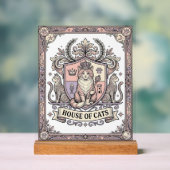 Maison de chats Armoiries de chat vintage (Neutre)