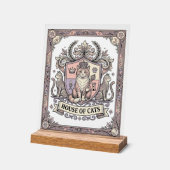 Maison de chats Armoiries de chat vintage (Angle)