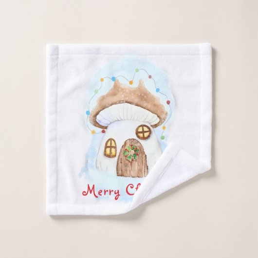 maison de fée de Noël (Gant de toilette)