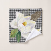 Maison de ferme blanche Magnolia Feuilles Black Ch (Gant de toilette)