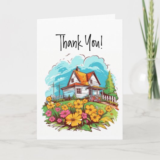 Maison de ferme d'été Carte de remerciements (Devant)