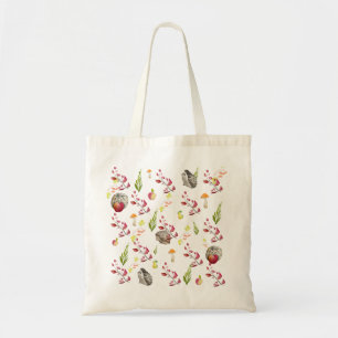 Maison de forêt colorée motif avec lapins Sac