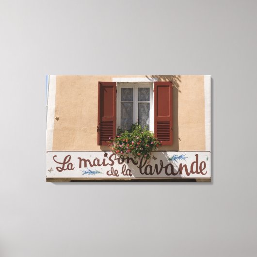 Maison de la Lavande, Place du Couwert Canvas Afdruk (Voorkant)