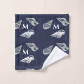 Maison de la Marine marine bleue Seashell Beach (Gant de toilette)