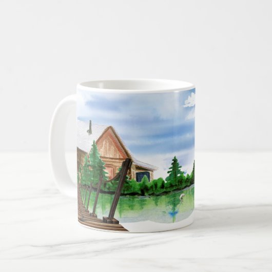 Maison de lac Cosy Mug (Devant gauche)
