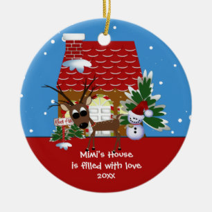 Maison de l'amour de Mimi Ornement de Noël