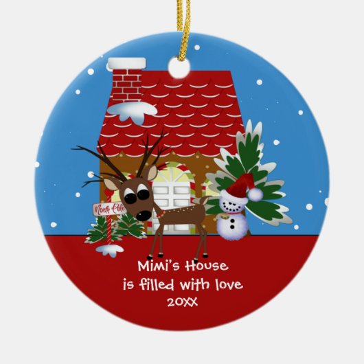 Maison de l'amour de Mimi Ornement de Noël (Devant)