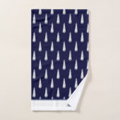 Maison de lumière marine Bleu n Blanc (Serviette à main)