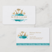 Maison de ménage Carte de visite d'or étincelant (Devant / Derrière)