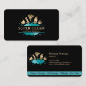 Maison de ménage Carte de visite d'or étincelant (Devant / Derrière)