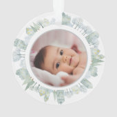 Maison de Noël d'hiver Wreath Baby Pet Photo (dos)