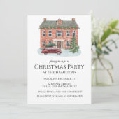 Maison de Noël Invitation classique (Debout devant)