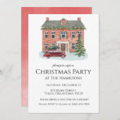 Maison de Noël Invitation classique (Devant / Derrière)