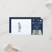 Maison de Noël laisser neige carte photo vacances (Devant/Arrière en situation)