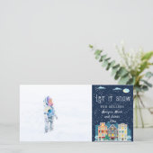 Maison de Noël laisser neige carte photo vacances (Debout devant)