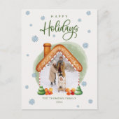 Maison de pain d'épice de Noël Photo Carte postale (Devant)