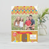 Maison de pain d'épices | 4 Balise de carte de Noë (Debout devant)