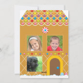 Maison de pain d'épices | 4 Balise de carte de Noë (Dos)