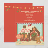 Maison de pain d'épices Faire-part de déménagement (Devant / Derrière)