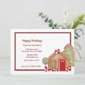 Maison de pain d'épices Faire-part de déménagement (Debout devant)