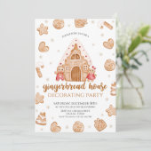 Maison de pain d'épices Noël Invitation (Debout devant)