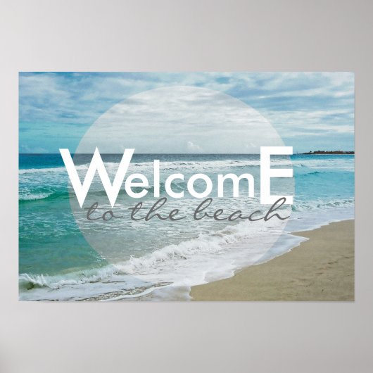 maison de plage accueil poster art mur (Devant)