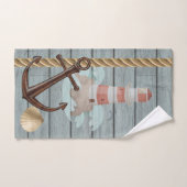 Maison de plage bleue et blanche aventurière (Serviette à main)