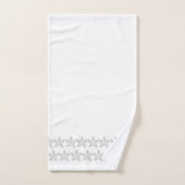 Maison de plage chic blanc noir personnalisé Bain  (Serviette à main)