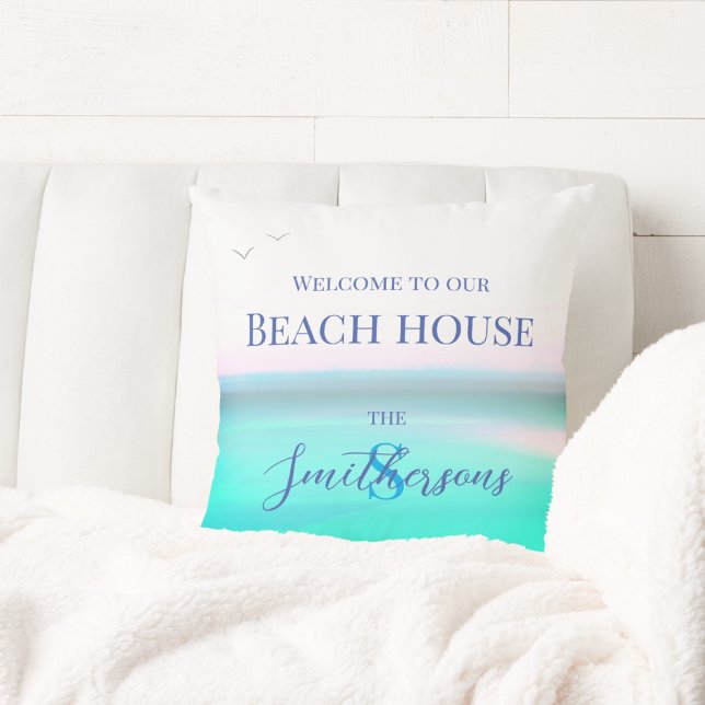 Maison de plage coussin océan bleu mer Jeu d'oreil (Créateur téléchargé)